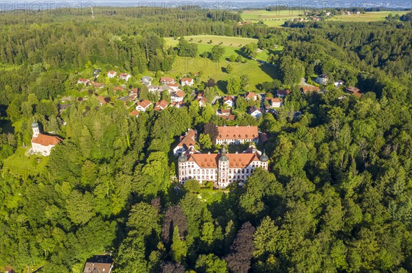 Schlossberg with Eurasburg Castle and Castle Church