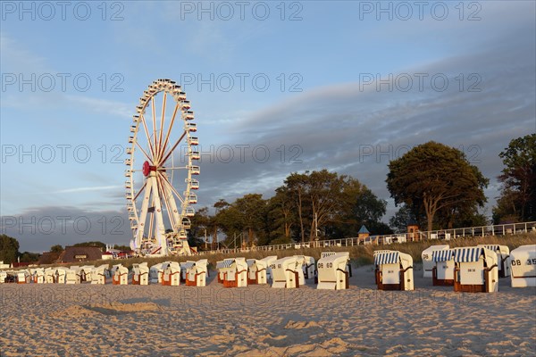 Beach with beach chairs