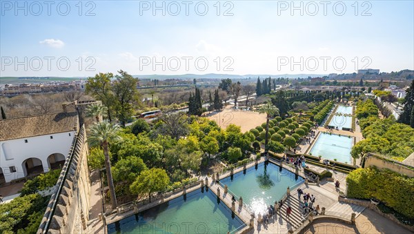 View of the gardens with fountain