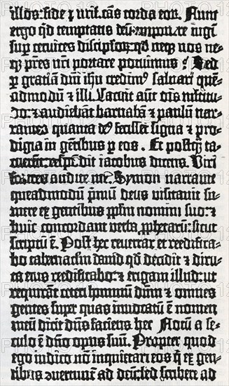 Facsimile from the first Gutenberg Bible