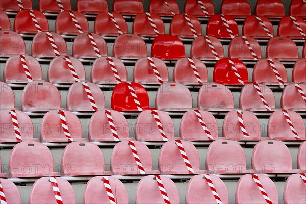 Red seats in Franz Kremer Stadium