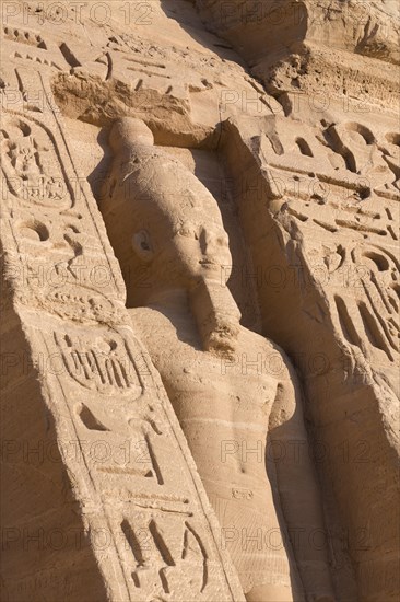 Colossal statue at Hathor temple of queen Nefertari