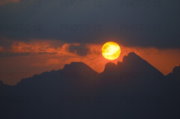 Churfirsten at sunset