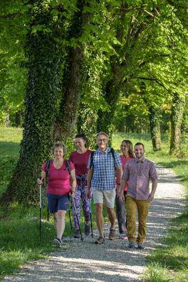 Group hiking