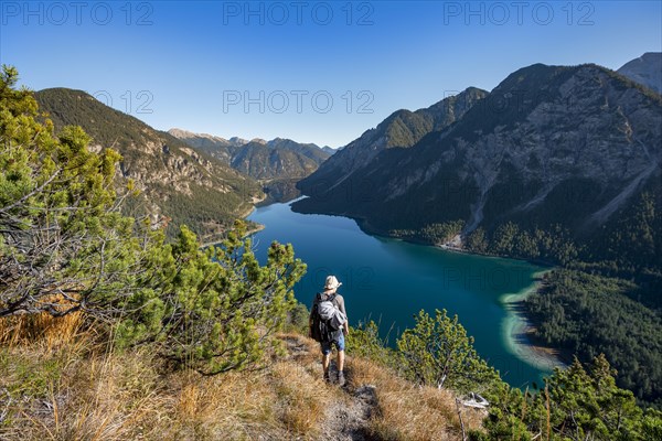 Hiker on hiking trail