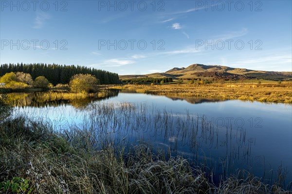 Sancy massif at back in autumn