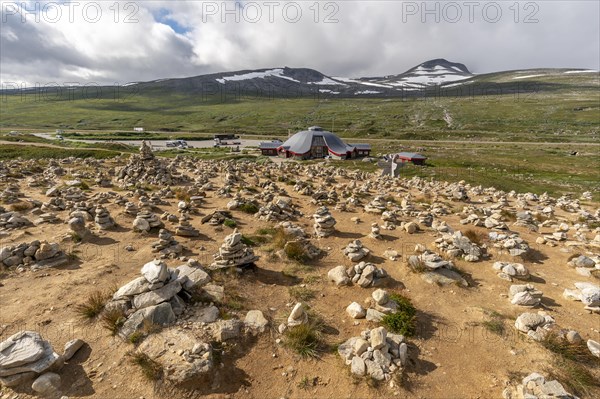 Cairns at the Polar Circle Center on the E6