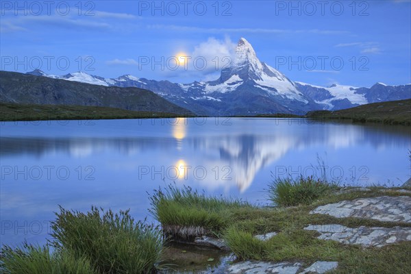 Matterhorn and mountain lake