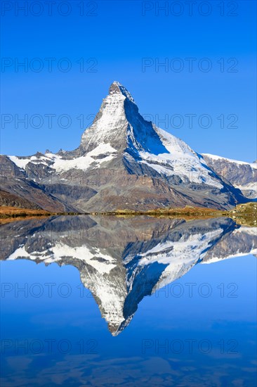 Matterhorn and mountain lake