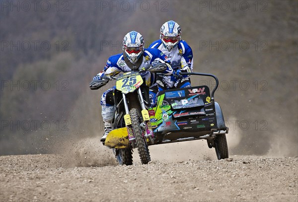 Motorcycle team at a motocross race