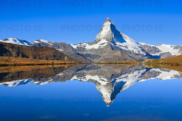 Matterhorn and mountain lake