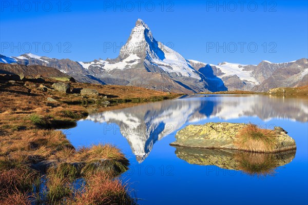 Matterhorn and mountain lake