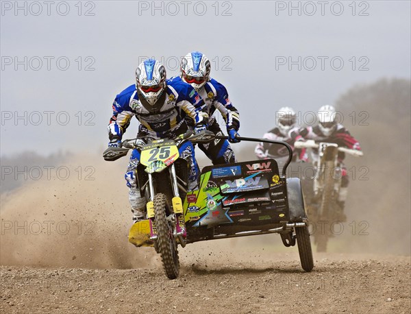 Motorcycle team at a motocross race