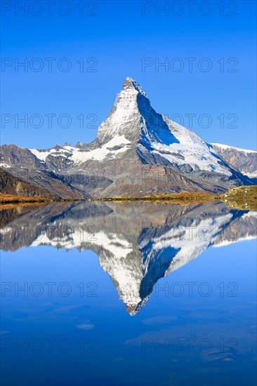 Matterhorn and mountain lake