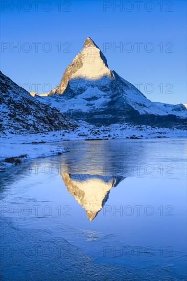 Matterhorn and mountain lake