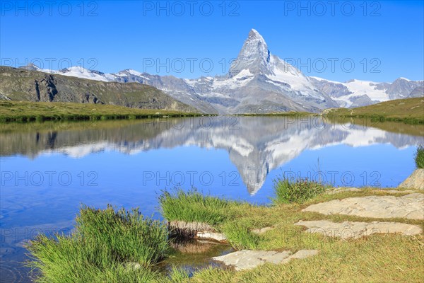 Matterhorn and mountain lake