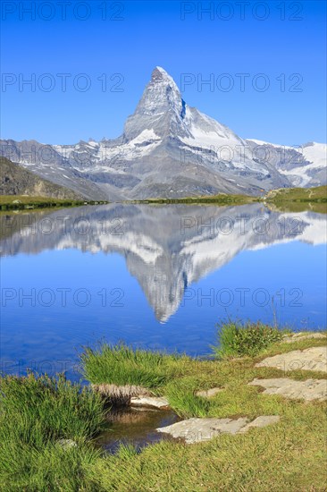 Matterhorn and mountain lake