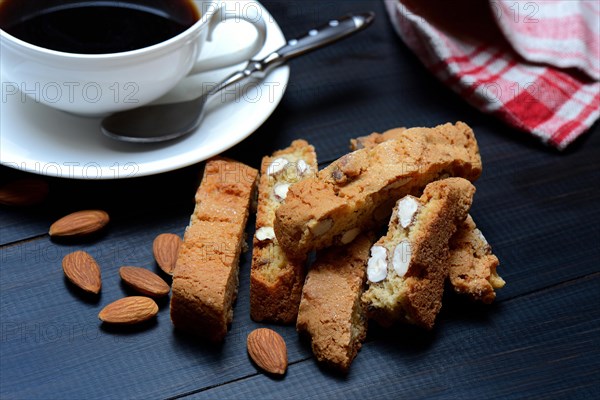 Cantucci and cup of coffee