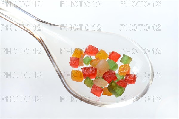 Candied fruit in ladle