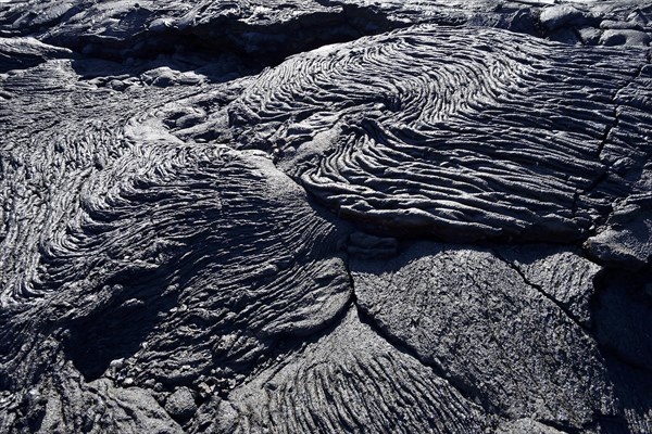 Knitted lava or pahoehoe lava