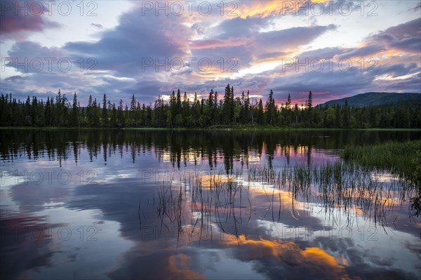 Sunset on the river Namsen