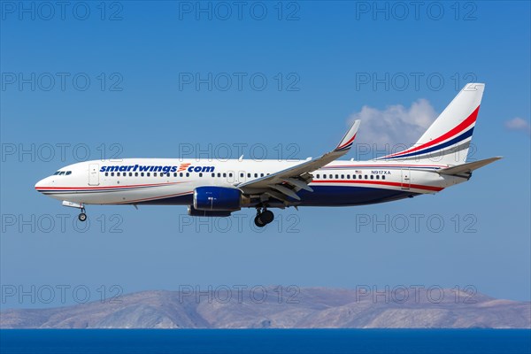 A Smartwings Boeing 737-800 with registration number N917XA at Heraklion Airport