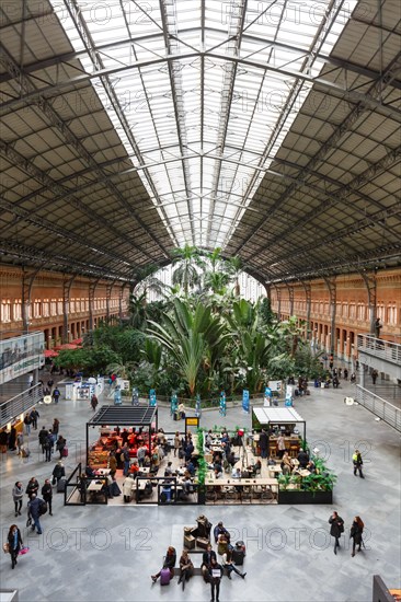 Madrid Atocha Renfe train station in Spain portrait