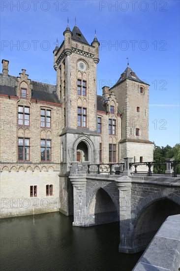 Moated castle Streekhuis Kasteel Tillegem in Sint Michiels near Bruges