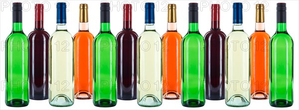 Wine bottles wine bottles colorful group background red wine white wine rose exempted clipping