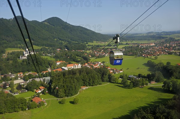 View from the Kampenwandbahn to Aschau