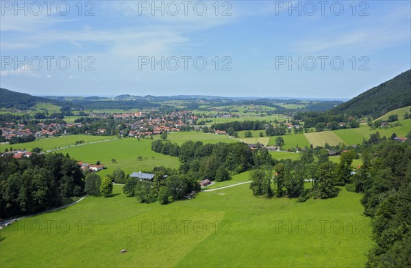 View from the Kampenwandbahn to Aschau