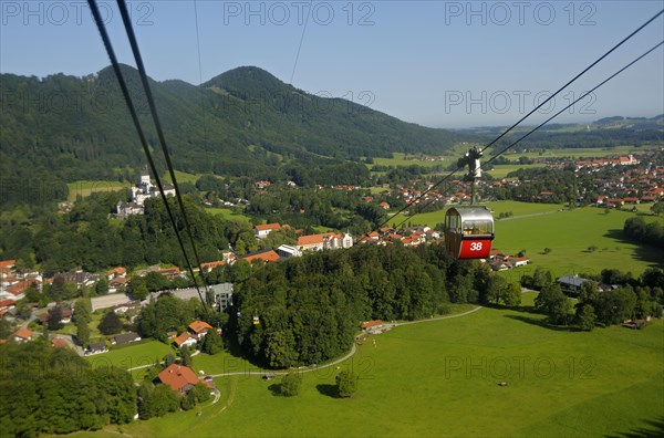 View from the Kampenwandbahn to Aschau