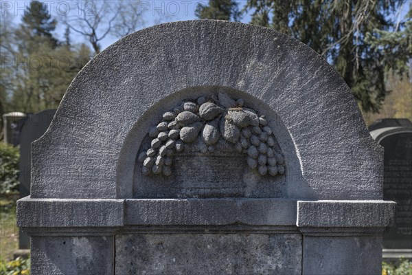 Relief of an Obsasket on a Jewish Gravestone