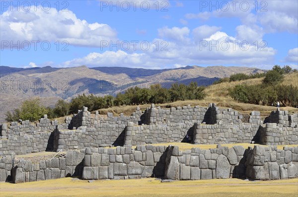 Fortress walls of the Inca ruins Sacsayhuaman