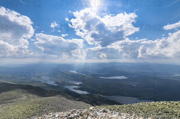 Mountain scnerey around Gausta or Gaustatoppen highest mountain in Norway