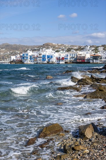 White houses by the sea