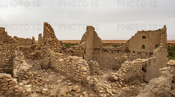 Ruins of the ancient city at the oasis Source Bleu