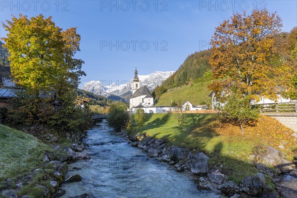 Parish church St. Sebastian with Ramsauer Ache