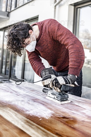 Young man doing DIY