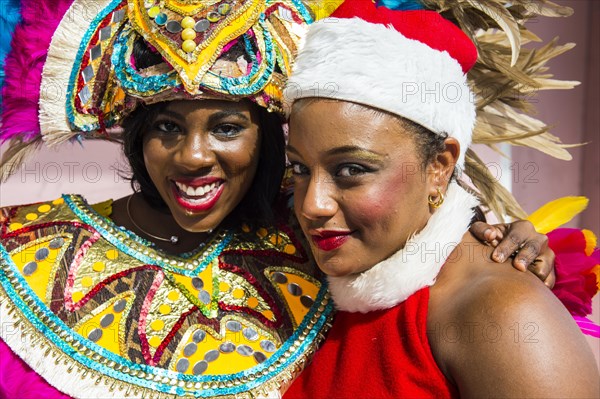 Dressed up girls in Nassau