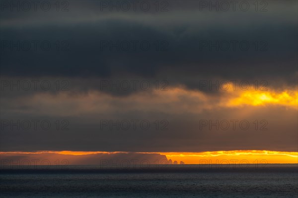 Coast of Strandir at sunset