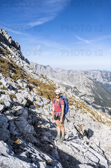 Hiker on the ascent