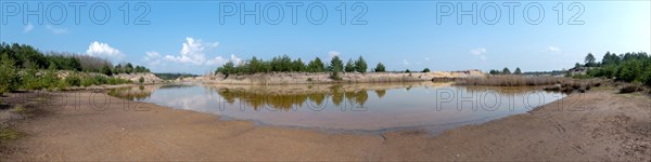 Post-mining landscape panorama