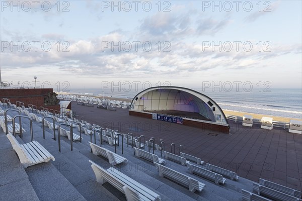 Beach promenade with concert shell
