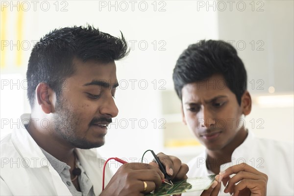 Students in an internship at the university