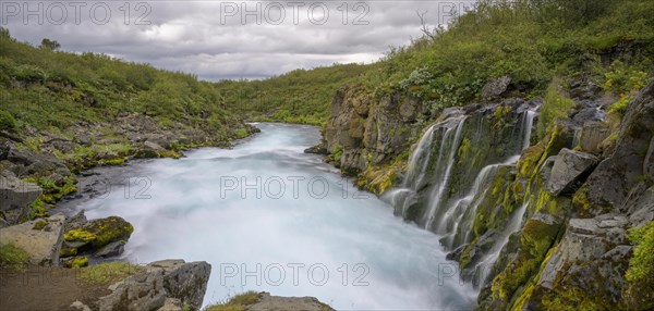 Small waterfalls at Hlauptungufoss of the Bruar