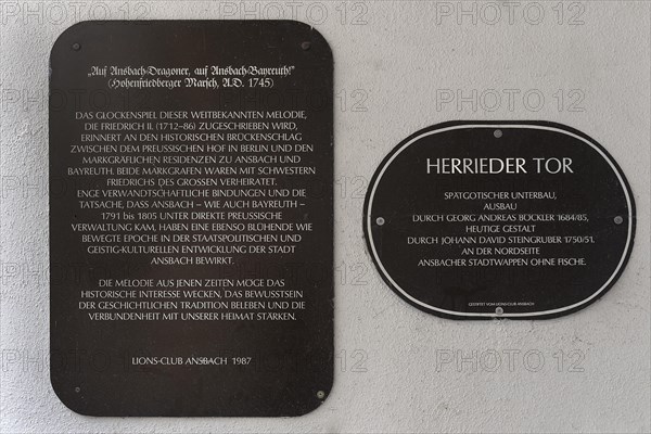 Information board at the Herrieder Tor