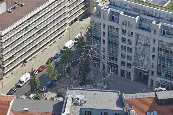 Bethlehem Church Square with steel construction