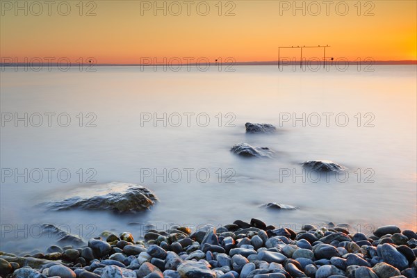 View from Arbon over Lake Constance at sunrise