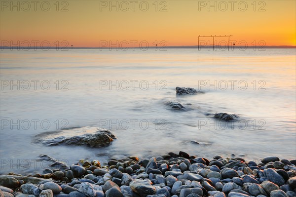 View from Arbon over Lake Constance at sunrise